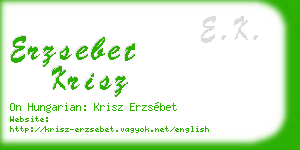 erzsebet krisz business card